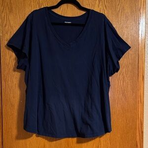 Old Navy Women's Dark Blue Short Sleeve Tee 3X